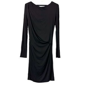 Caribbean Queen Women’s Black Open Back Slinky Bodycon Wrap Style Dress Size S